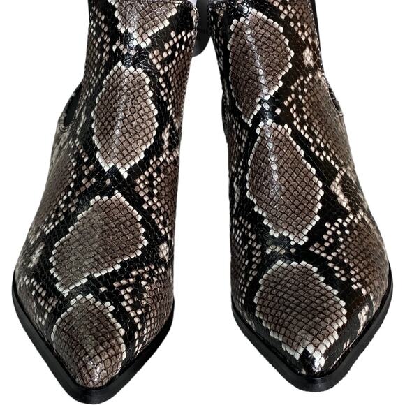 Blondo Waterproof Emelia Brown Snake Leather Boot Size 7 - Picture 8 of 11